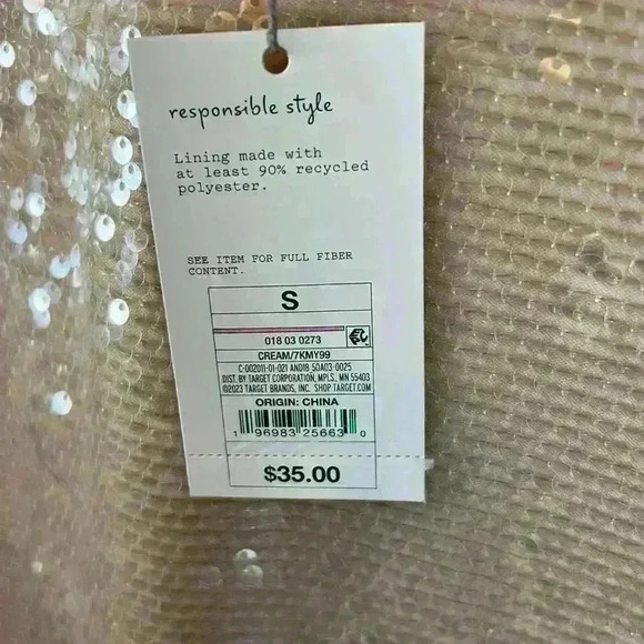 A New Day Dress Gold Women’s Size Small Sparkling Sequined NWT - Picture 4 of 10